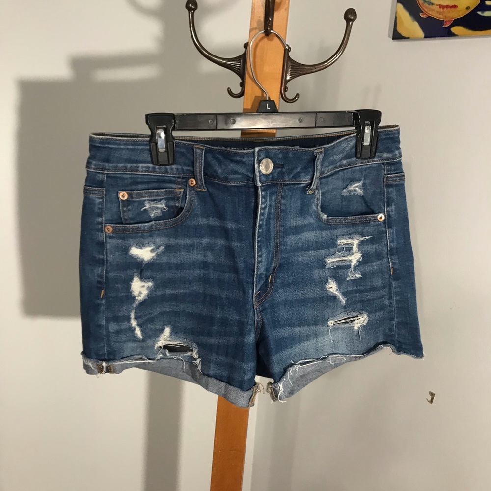 High Rise Size 12 American Eagle Denim Distressed